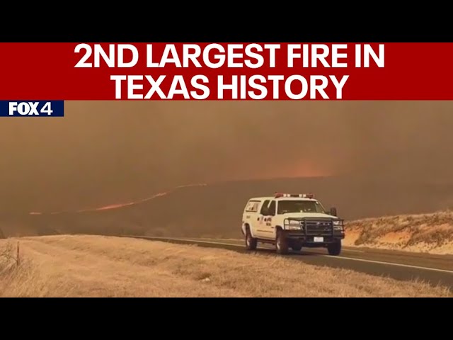 Texas Panhandle wildfire grows to the second-largest in state history