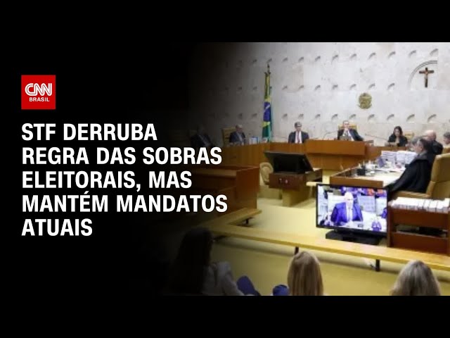 STF derruba regra das sobras eleitorais, mas mantém mandatos atuais | CNN PRIME TIME