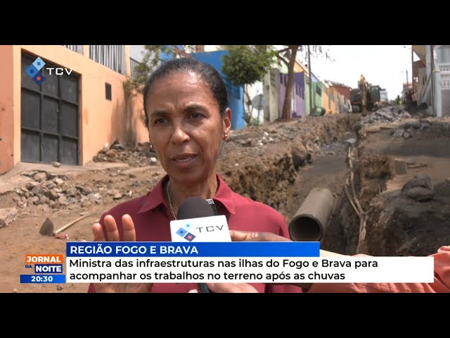 Ministra das infraestruturas nas ilhas do Fogo e Brava para acompanhar os trabalhos no terreno