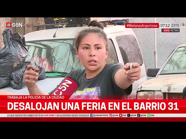 LA POLICÍA de la CIUDAD DESALOJA una FERIA en el BARRIO 31: HABLAN los VECINOS