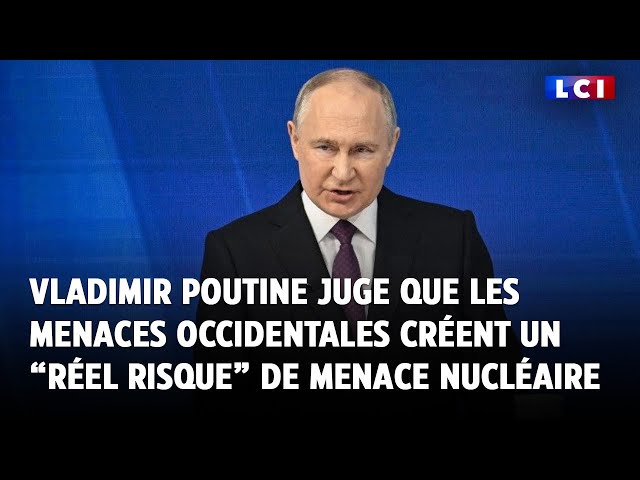 ⁣Vladimir Poutine juge que les menaces occidentales créent un “réel risque” de menace nucléaire