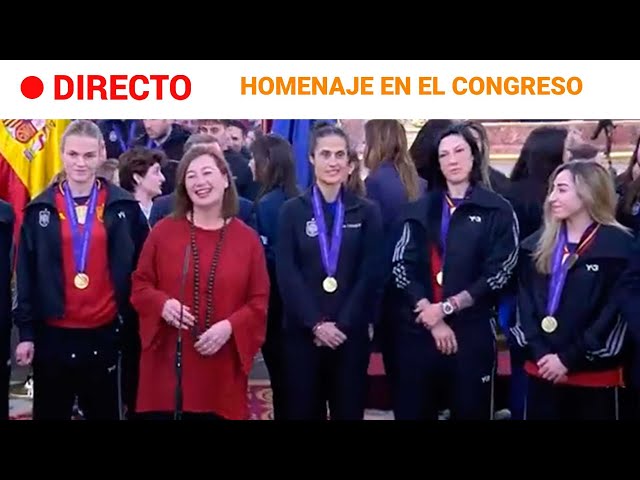 CONGRESO: VISITA de la SELECCIÓN FEMENINA de FÚTBOL tras GANAR la LIGA de NACIONES | RTVE