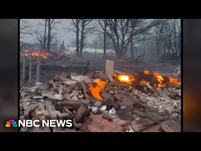 Eyewitness video shows burned out buildings in Canadian, Texas