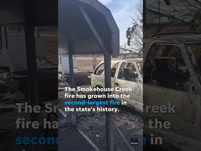 Texas panhandle wildfires burn cars, buildings #Shorts