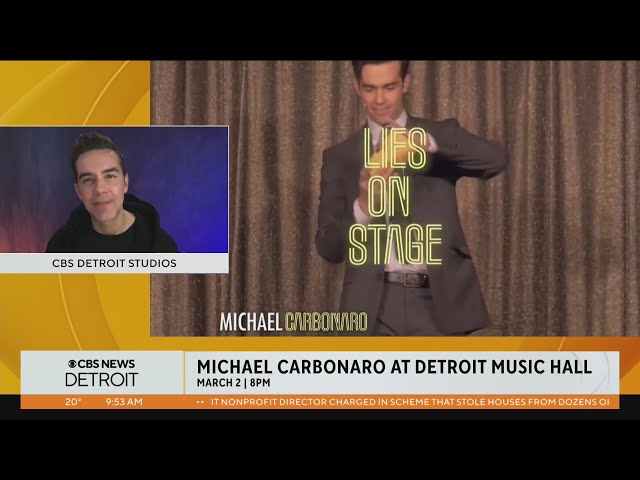 Actor and magician Michael Carbonaro performs at the Detroit Music Hall