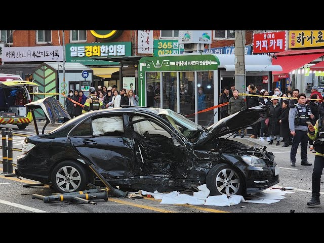 은평구 시장 앞 도로에서 연쇄추돌…70대 보행자 사망 / 연합뉴스TV (YonhapnewsTV)