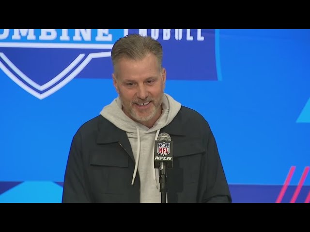 Bears head coach Matt Eberflus speaks on Day One of the NFL Combine