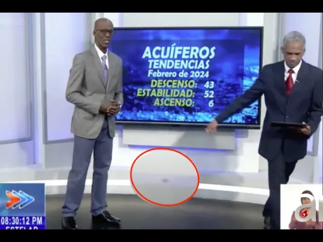 Una cucaracha se pasea por el set del noticiero de la TV cubana mientras emiten en vivo