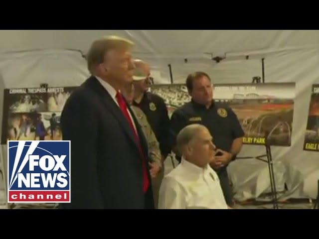 ⁣‘UNBELIEVABLE’: Trump tours southern border with Texas Gov. Abbott