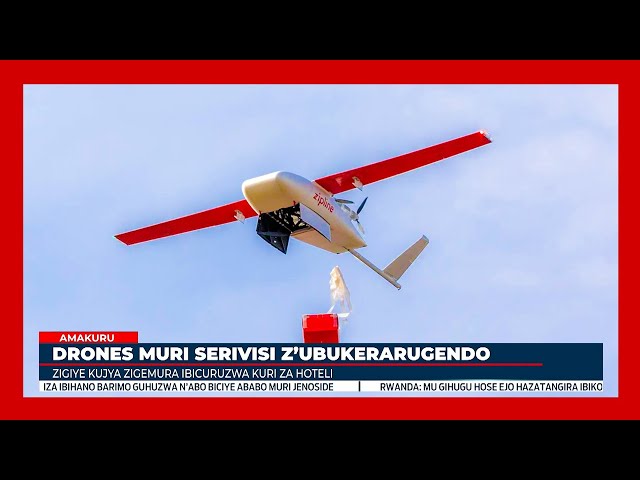 ⁣Drones zigiye kujya zifashishwa mu koherereza ba mukerarugendo ibicuruzwa ku mahoteli