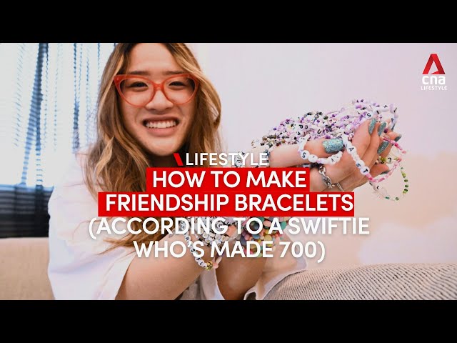 ⁣The Swiftie who's made 700 friendship bracelets shows how to make them