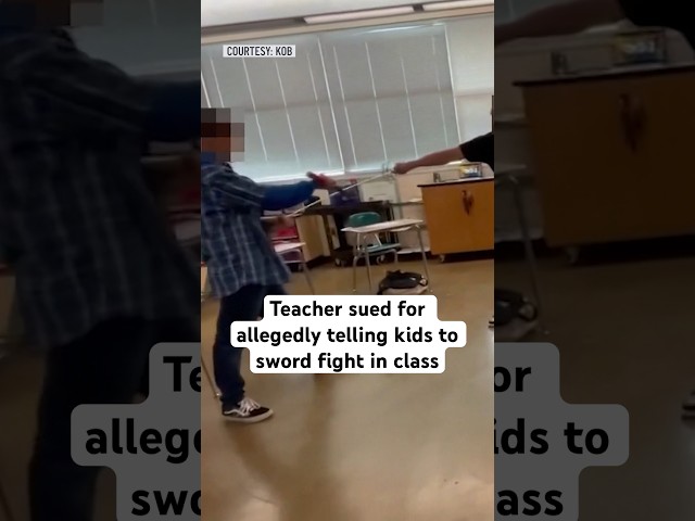 Girl injured after teacher had students "sword fight" in class, according to lawsuit