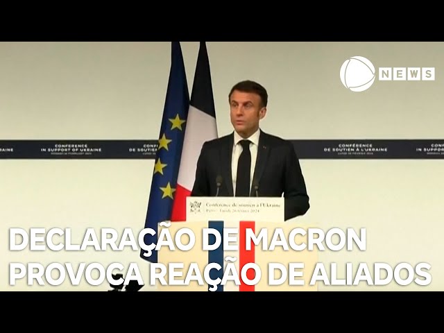 Declaração de Macron provoca reação de líderes aliados