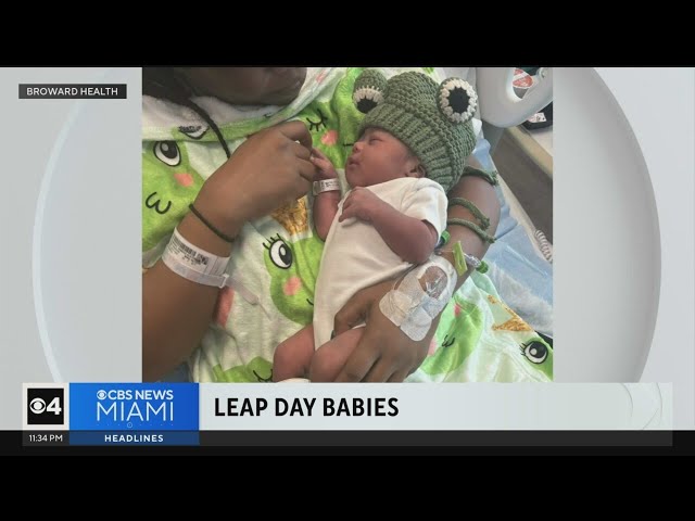 ⁣Leap Day babies born at Broward Health