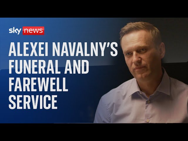 ⁣Watch live: Russian opposition leader Alexei Navalny's funeral and farewell service