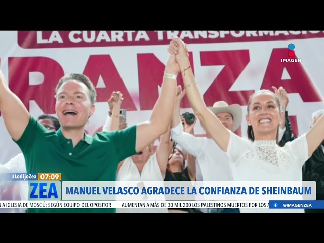 Manuel Velasco se une al equipo de Sheinbaum como coordinador de Alianzas | Noticias con Paco Zea