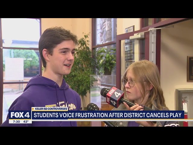 ⁣Students voice concern after Keller ISD cancels play