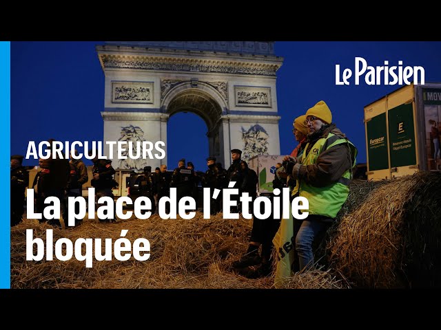 Paris : les tracteurs envahissent la place de l'Etoile, 66 interpellations chez les agriculteur