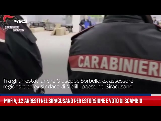 Mafia, dodici arresti per estorsione e voto di scambio