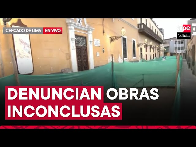 ⁣Cercado de Lima: vecinos denuncian obras inconclusas en calle Rinconada de Santo Domingo