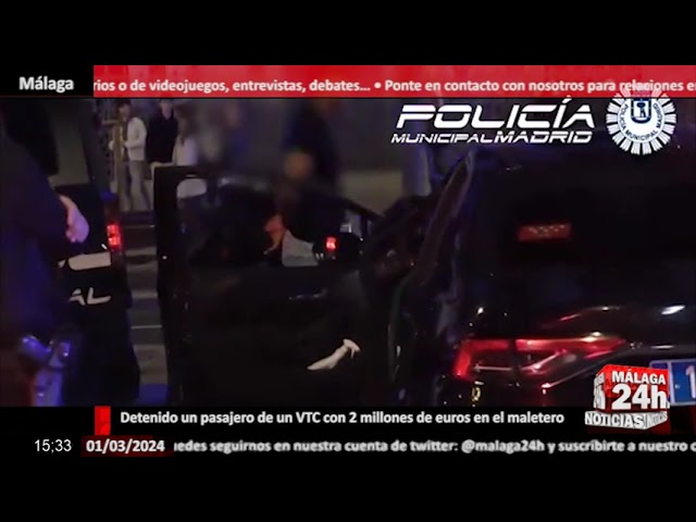 Noticia - Detenido un pasajero de un VTC con 2 millones de euros en el maletero