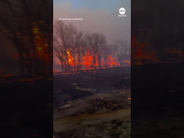 Texas panhandle hit by wildfires and snow at same time