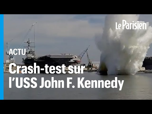 Le spectaculaire crash-test de la catapulte du porte-avions John F. Kennedy