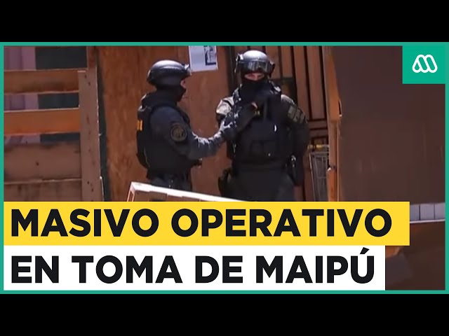 Masivo operativo policial en Maipú: PDI realiza allanamiento en toma del sector