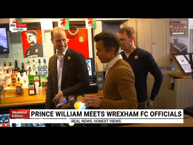 ‘Great honour for the club’: Prince William visits Wrexham FC