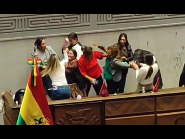 Bolivia: Legisladoras se agarran a golpes y empujones en el parlamento