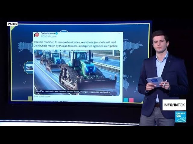 Mouvement des agriculteurs indiens : attention à ces images détournées • FRANCE 24