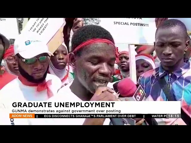 Graduate Unemployment: GUNMA demonstrates against government over posting - Adom TV News (1-3-24)