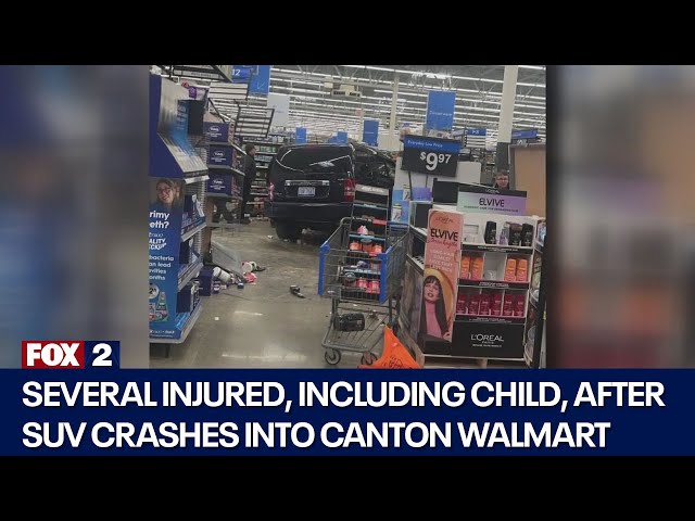 Several injured after SUV slams through Walmart