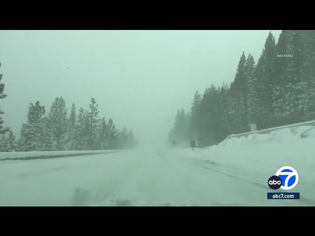 Monster blizzard dumps snow on mountains in California, stretch of I-80 shut down