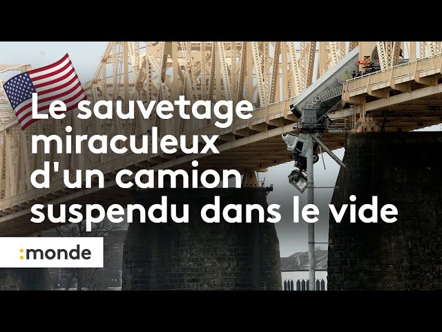 Kentucky, le sauvetage spectaculaire d'un camion suspendu au-dessus d’un pont