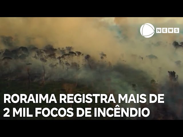 Roraima registra 2.600 focos de incêndio em dois meses