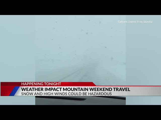 ⁣Heavy mountain snow on the way to cause travel impacts