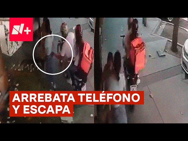 Motoladrón roba teléfono del bolsillo trasero de su víctima - N+