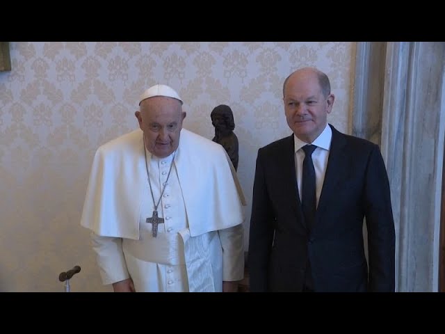 El canciller alemán Scholz visita por primera vez al Papa en el Vaticano