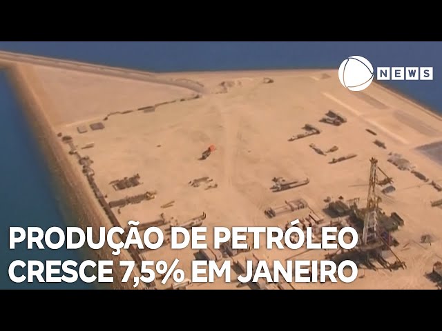 Produção de petróleo no Brasil cresce 7,5% em janeiro