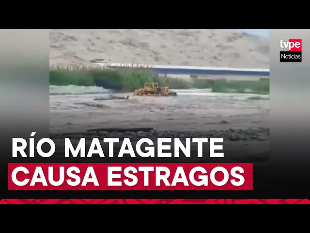 Desborde de río Matagente arrasa cultivos en Chincha