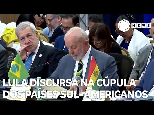 Lula discursa na cúpula dos países sul-americanos