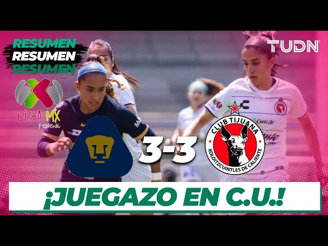 Resumen y goles | Pumas 3-3 Tijuana | Liga Mx Femenil- CL2024 J9