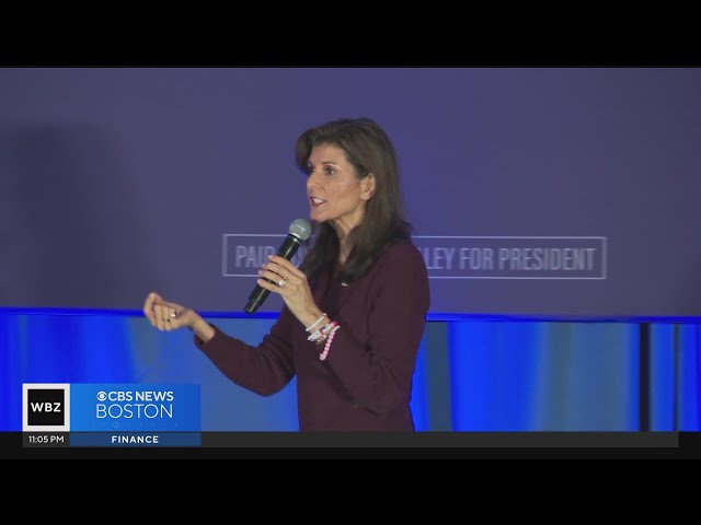 ⁣Presidential Candidate Nikki Haley holds rally in Needham ahead of Super Tuesday