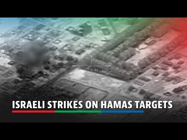 ⁣Israeli army releases videos it says show strikes on Hamas targets in Gaza