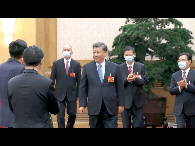 Xi Jinping discusses national affairs with NPC deputies and CPPCC members