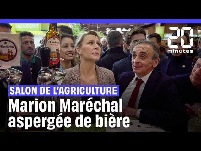 Salon de l'Agriculture : Marion Maréchal aspergée de bière