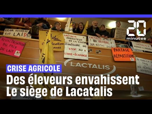 Crise agricole : Des éleveurs envahissent le siège de Lactalis