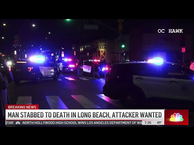 Man stabbed to death at Long Beach restaurant, attacker wanted