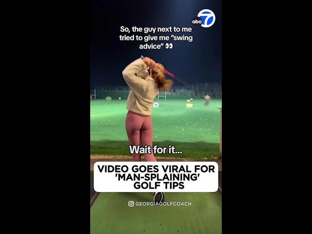 ⁣Video goes viral for mansplaining golf tips